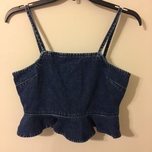 Urban outfitters jean crop top